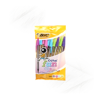 Bic. Cristal Fun Ballpoint Pens Assorted (10)