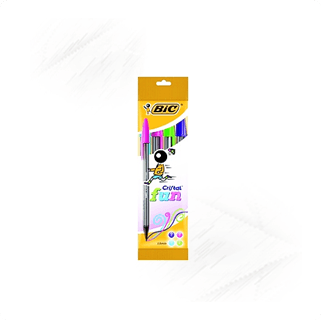Bic. Cristal Fun Ballpoint Pens Assorted (5)