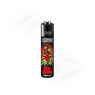 Clipper. Weed Red Rhino Black & Red Lighter