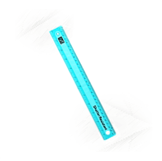 Ruler. Measured Blue Ruler 30cm