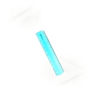Ruler. Measured Blue Ruler 15cm