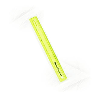 Ruler. Measured Green Ruler 30cm