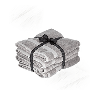 Towel Set. Grey 100% Cotton (4)