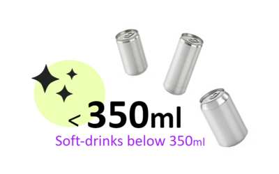 below 350ml fizzy drinks