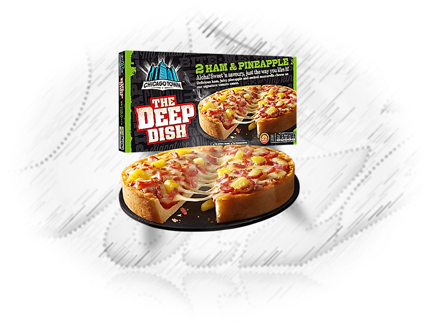 Chicago Town. Ham & Pineapple 2pk