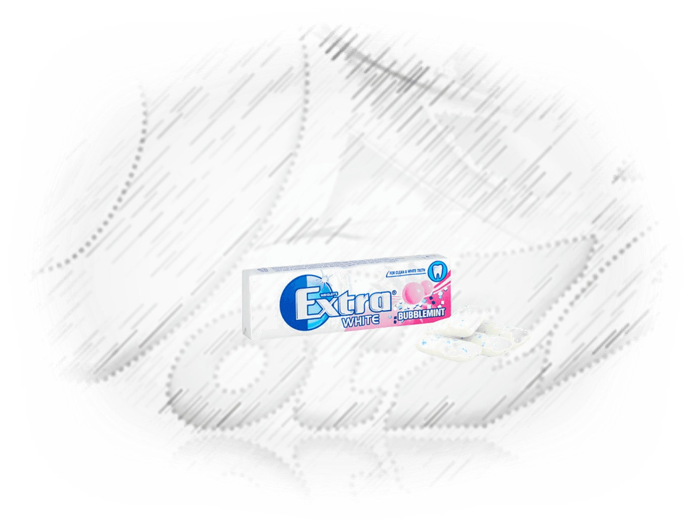 Wrigley's. White Bubble