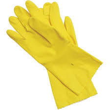 5 PAIR RUBBER GLOVES MEDIUM