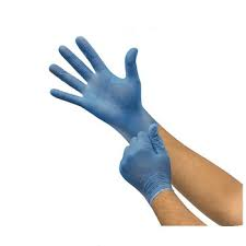 MEDIUM BLUE VINYL GLOVE NON POWDERED - 100