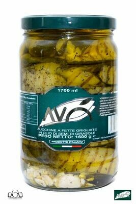 GRILLED ZUCCHINI IN SUNFLOWER OIL - 1700ml GRILLED ZUCCHINI IN SUNFLOWER OIL - 1700ml