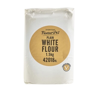 PLAIN WHITE FLOUR - 6x1.5kg PLAIN WHITE FLOUR - 6x1.5kg