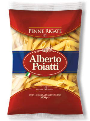 DRIED PASTA PENNE RIGATE - Alberto Poiatti - 12x1kg DRIED PASTA PENNE RIGATE - Alberto Poiatti - 12x1kg