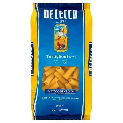 500gr DE CECCO TORTIGLIONI PASTA no.23 500gr DE CECCO TORTIGLIONI PASTA no.23
