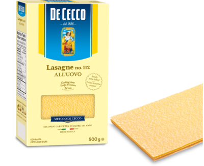 DE CECCO LASAGNE ALL'UOVO NO.112 - 500g DE CECCO LASAGNE ALL'UOVO NO.112 - 500g