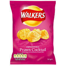 32x34.5g WALKERS PRAWN COCKTAIL CRISPS 32x34.5g WALKERS PRAWN COCKTAIL CRISPS