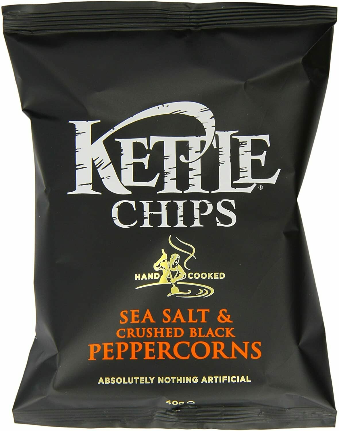 KETTLE SEA SALT AND CRUSHED BLACK PEPPERCORNS - 18x40g