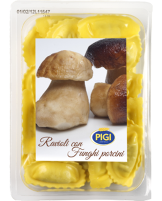 RAVIOLI CON FUNGHI PORCINI - 250gr RAVIOLI CON FUNGHI PORCINI - 250gr