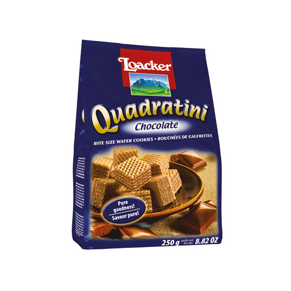 LOACKER QUADRATINI CREMKACAO CHOCOLATE WAFERS - 250gr