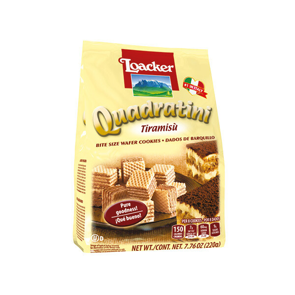 LOACKER QUADRATINI TIRAMISU WAFERS - 250gr
