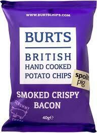 BURTS SMOKED CRISPY BACON CRISPS - 20x40gr BURTS SMOKED CRISPY BACON CRISPS - 20x40gr