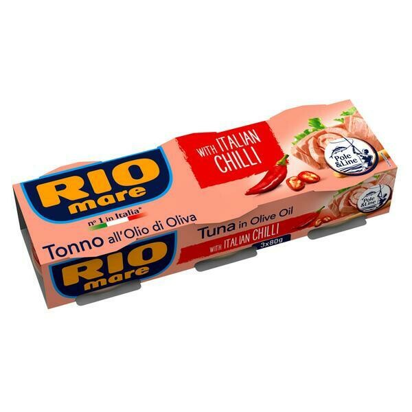 RIO MARE TUNA WITH ITALIAN CHILLI - 3x65gr