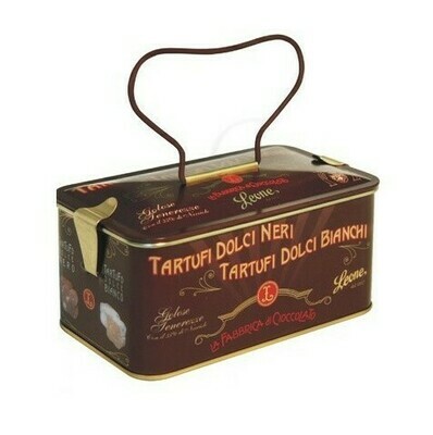 ASSORTED CHOCOLATE TRUFFLES IN TIN - 150gr ASSORTED CHOCOLATE TRUFFLES IN TIN - 150gr