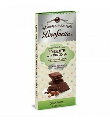 SUGAR FREE DARK CHOCOLATE & HAZELNUT 62% COCOA - 75g SUGAR FREE DARK CHOCOLATE & HAZELNUT 62% COCOA - 75g