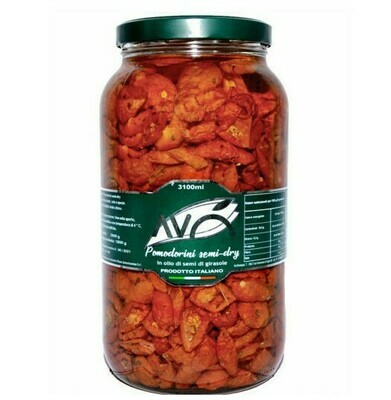 3.1KG SEMI DRIED CHERRY TOMATOES IN SUNFLOWER OIL - Avo 3.1KG SEMI DRIED CHERRY TOMATOES IN SUNFLOWER OIL - Avo