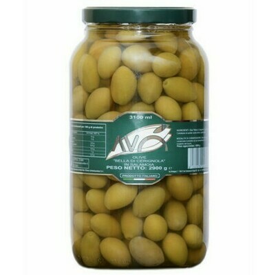 BELLA DI CERIGNOLA GREEN OLIVES IN BRINE - 3.1kg BELLA DI CERIGNOLA GREEN OLIVES IN BRINE - 3.1kg