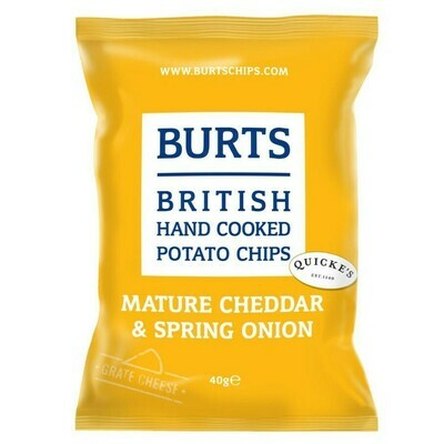 BURTS MATURE CHEDDAR AND SPRING ONION CRIPS - 20x40gr BURTS MATURE CHEDDAR AND SPRING ONION CRIPS - 20x40gr