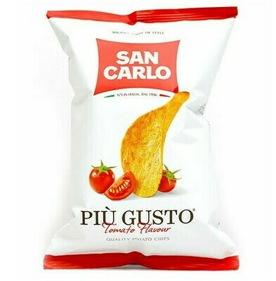 SAN CARLO PIU GUSTO POMODORO POTATO CRIPS TOMATO - 20x50g SAN CARLO PIU GUSTO POMODORO POTATO CRIPS TOMATO - 20x50g