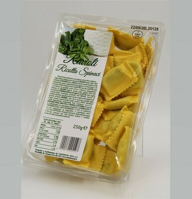 RAVIOLI SPINACH AND RICOTTA - 250gr RAVIOLI SPINACH AND RICOTTA - 250gr