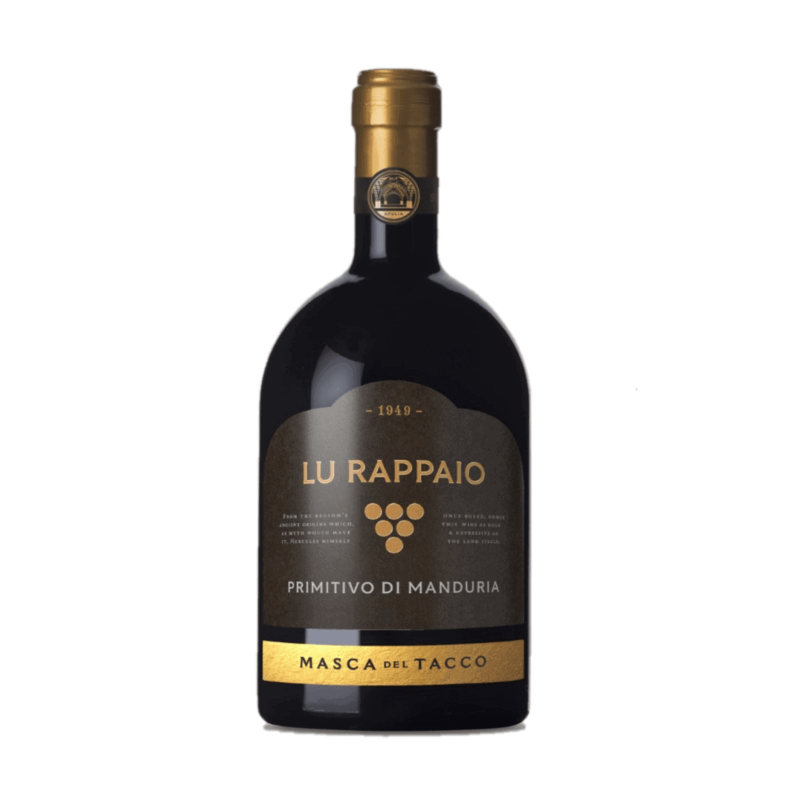 Primitivo di Manduria DOP Lu Rappaio - Masca del Tacco 0,75L 2022 ABV 14% Primitivo di Manduria DOP Lu Rappaio - Masca del Tacco 0,75L 2022 ABV 14%