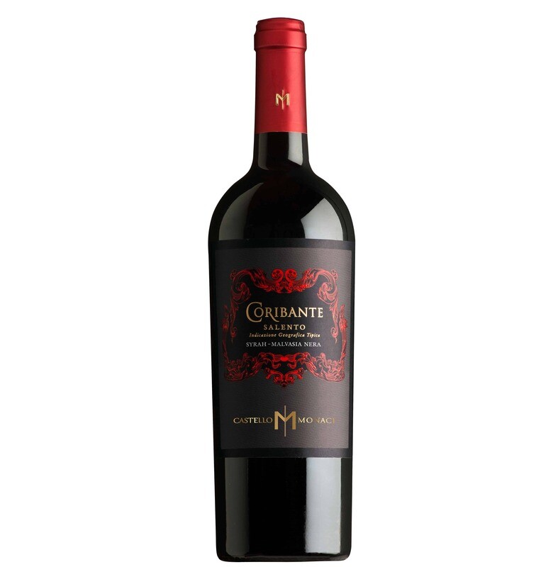 Coribante Syrah - Malvasia Nera Salento IGT- Castello Monaci 0,75L ABV 14.5% Coribante Syrah - Malvasia Nera Salento IGT- Castello Monaci 0,75L ABV 14.5%