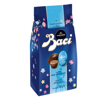 BACI OVETTI MILK CHOCOLATE MINI EGGS - 150gr BEST BEFORE END 10/21 BACI OVETTI MILK CHOCOLATE MINI EGGS - 150gr BEST BEFORE END 10/21