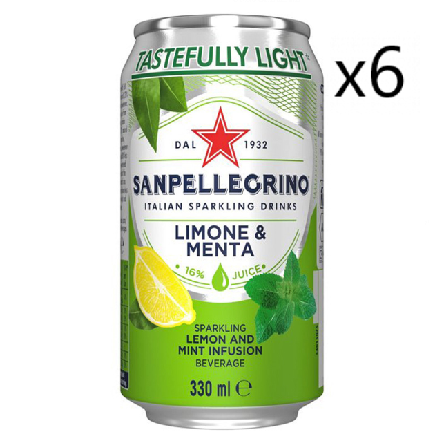 *RETAIL PACK* SAN PELLEGRINO LEMON &amp; MINT - 12x330ml
