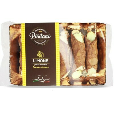 CANNOLI SICILIANI LEMON CREAM - 170gr (6pc) BEST BEFORE 25/06/21 CANNOLI SICILIANI LEMON CREAM - 170gr (6pc) BEST BEFORE 25/06/21