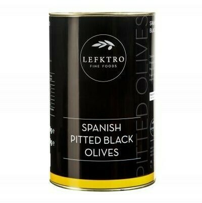 PITTED BLACK OLIVES - 4.1kg