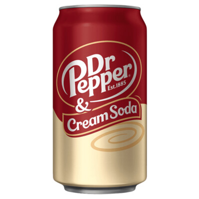 DR PEPPER & CREAM SODA - 12x355ml
BEST BEFORE END JAN 22