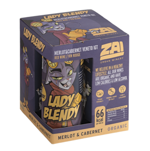 ORGANIC RED WINE CANS "LADY BLENDY" MERLOT & CABERNET VENETO IGT ABV 10.5% - 4X250ml