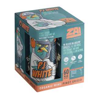 ORGANIC WHITE WINE CANS "PJ WHITE" PINOT GRIGIO ABV 10% - 4X250ml ORGANIC WHITE WINE CANS "PJ WHITE" PINOT GRIGIO ABV 10% - 4X250ml