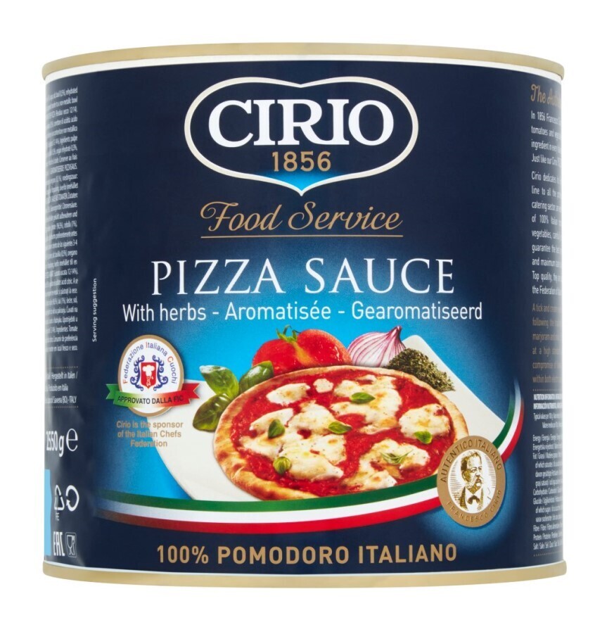 CIRIO PIZZA SAUCE WITH HERBS - 6x2550gr