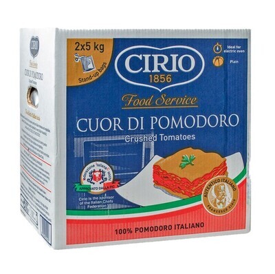 CIRIO CRUSHED TOMATOES "CUOR DI POMODORO" - 2x5kg (pouch) CIRIO CRUSHED TOMATOES "CUOR DI POMODORO" - 2x5kg (pouch)