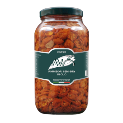 SEMI DRIED CHERRY TOMATOES IN SUNFLOWER OIL - 3.1kg SEMI DRIED CHERRY TOMATOES IN SUNFLOWER OIL - 3.1kg