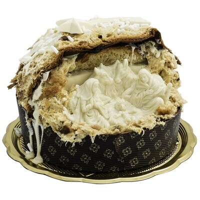 FIASCONARO PANETTONE DOLCE PRESEPE WITH WHITE CHOCOLATE NATIVITY FIGURINES GIFT BOX - 1.7kg BEST BEFORE FEB 2022