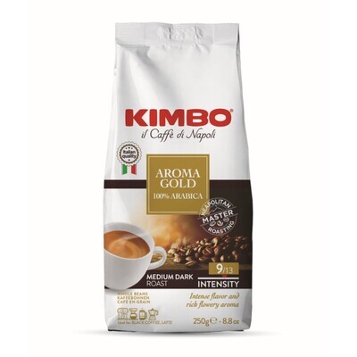 KIMBO GOLD 100% ARABICA BEANS - 250gr