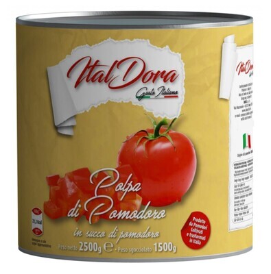 ITAL DORA ITALIAN CHOPPED PLUM TOMATOES - 6x2500gr