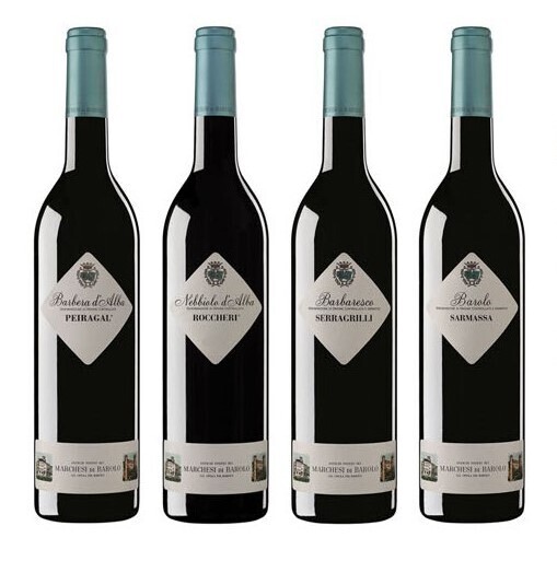 EMOZIONI 4 BOTTLE GIFT SET + DECANTER + APRON - Marchesi di Barolo