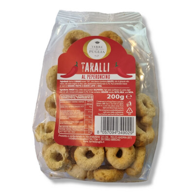 TARALLI AL PEPERONCINO (Chilli) - 200gr TARALLI AL PEPERONCINO (Chilli) - 200gr