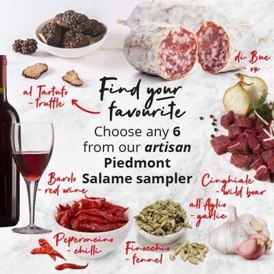 CREATED BY YOU - ARTISAN PIEDMONT SALAME SAMPLER - (6 Items) CREATED BY YOU - ARTISAN PIEDMONT SALAME SAMPLER - (6 Items)