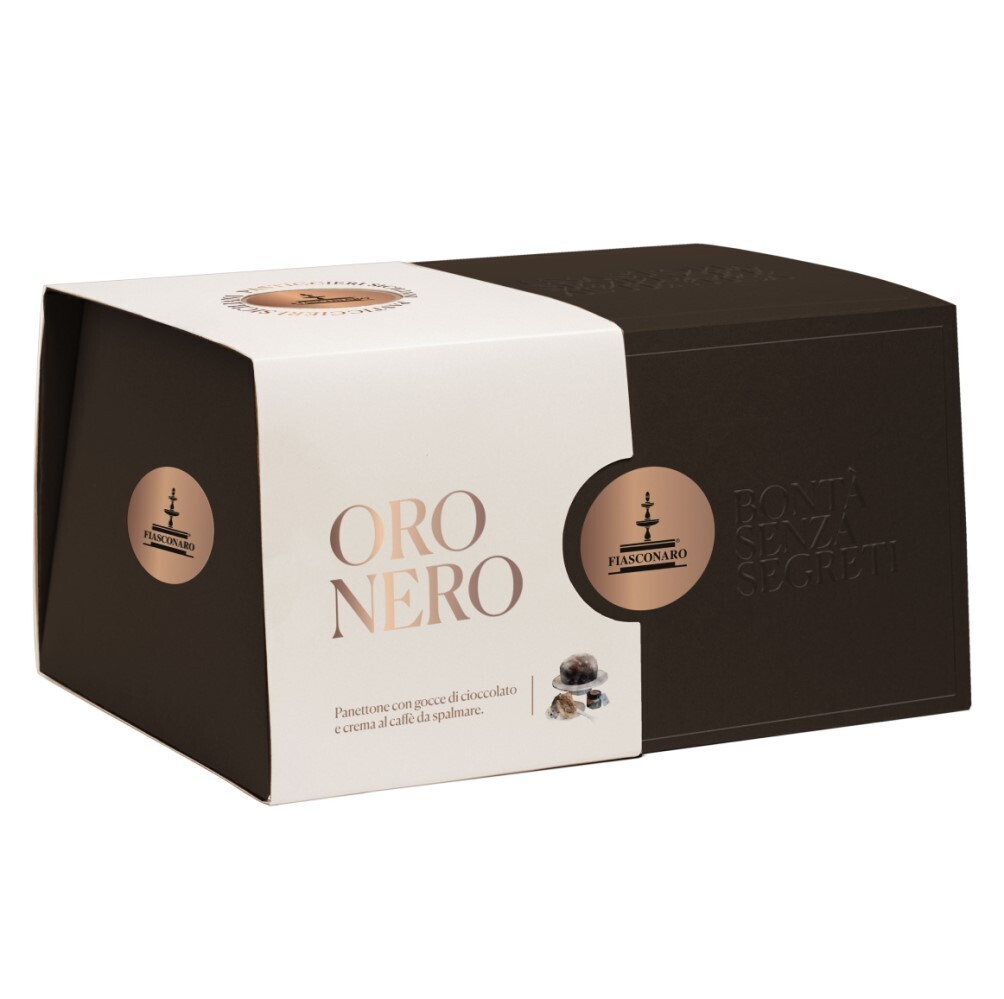 FIASCONARO PANETTONE ORO NERO GIFT BOX - 1kg gift bag included